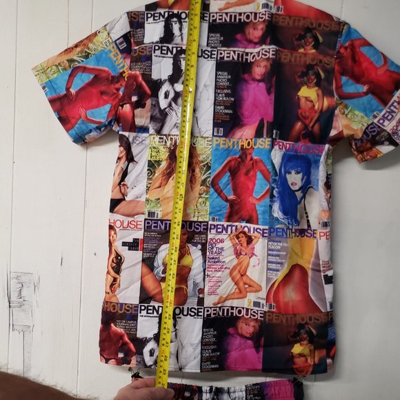 PENTHOUSE Magazine Cover Shirt & Swimsuit bottom X REASON ~ Men’s Medium - Picture 12 of 14